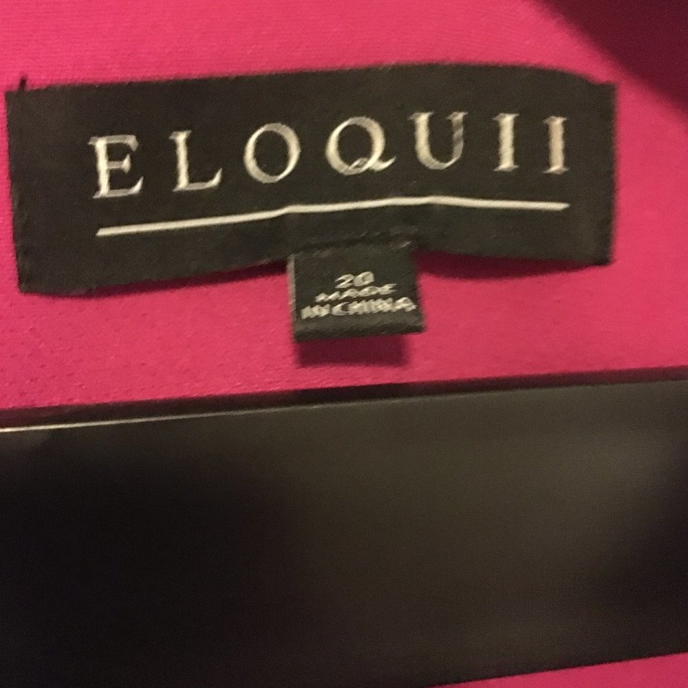 Eloquii Fuchsia Peplum Sheath Dress - Picture 2 of 3